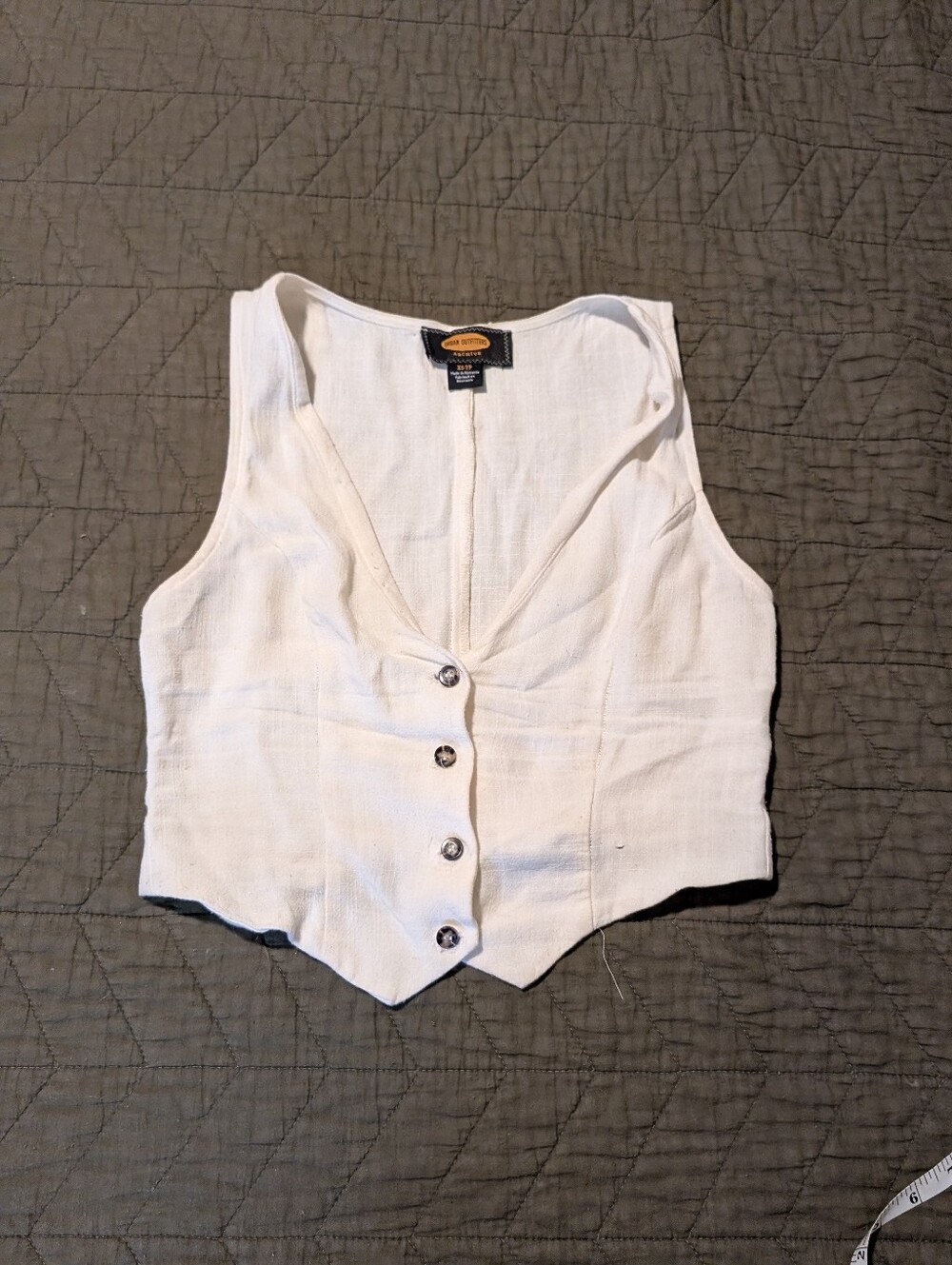 Cream Linen Vest